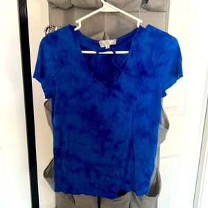 VINTAGE PINK ROSE BLUE SHIRT